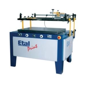 ETALPRINT – Máquina manual de serigrafía plana con mesa de vacío y registro micrométrico